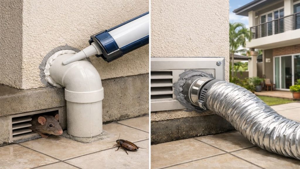 Pest entry gaps guide: 5 checks【Seal pipes and vents】