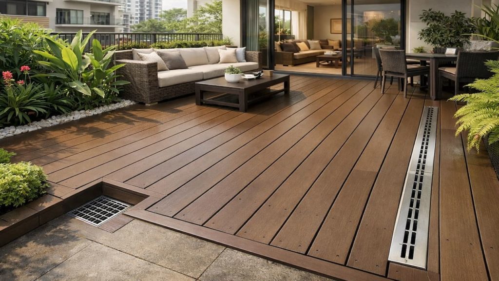 Garden decking that stays cleaner: 5 checks【Gaps and drainage first to avoid mildew】