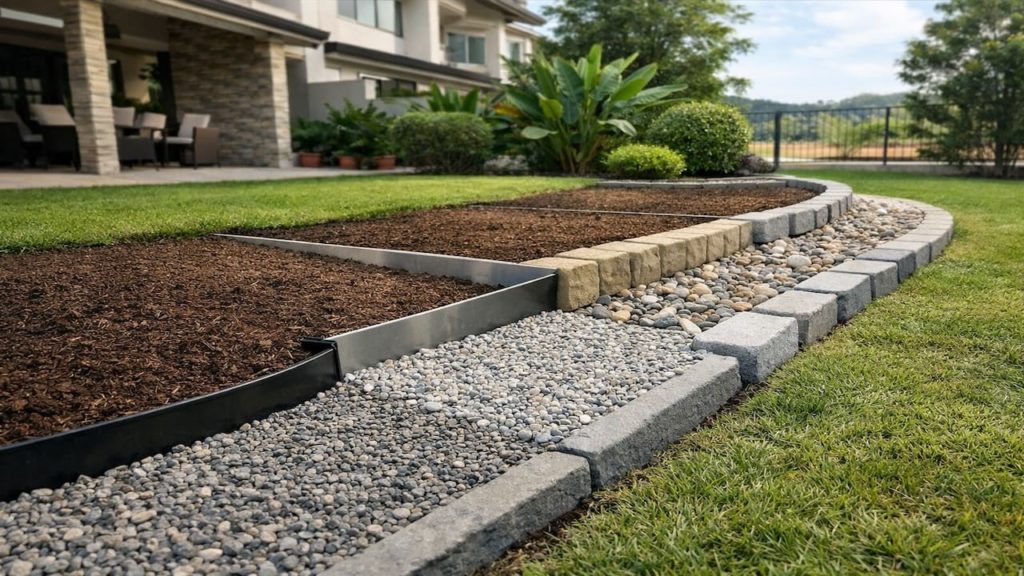 Garden design with edging: 5 steps【Separate soil and stone to keep lines crisp】