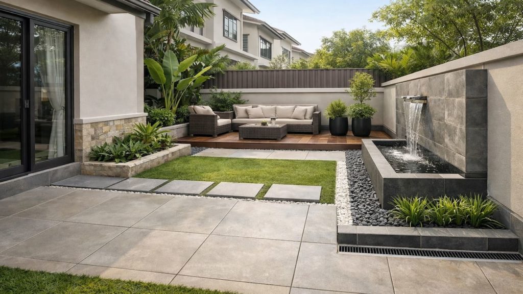 Ground-floor garden design: 5 checks【Prevent splash marks and damp wall edges】