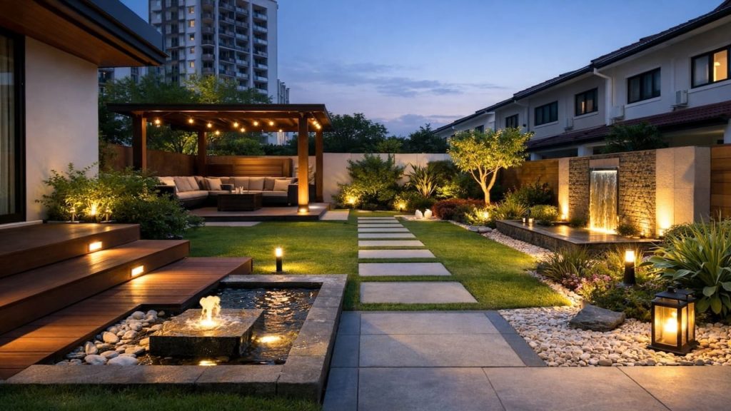 Lighting-ready garden design: 5 tips【Guide steps without glare or harsh shadows】