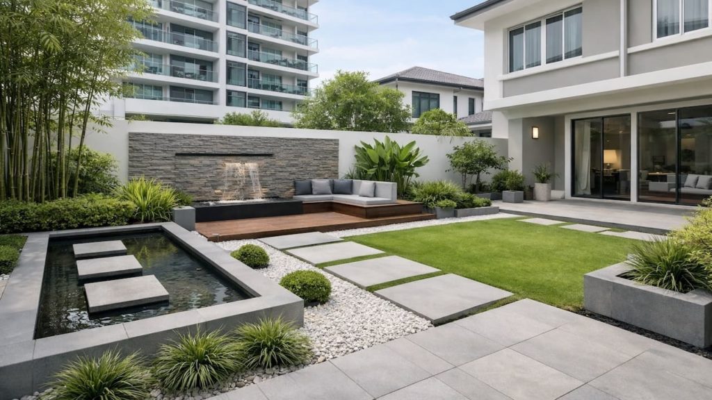 Modern garden design: 5 tips【Clean lines, calm colors, and easy upkeep】