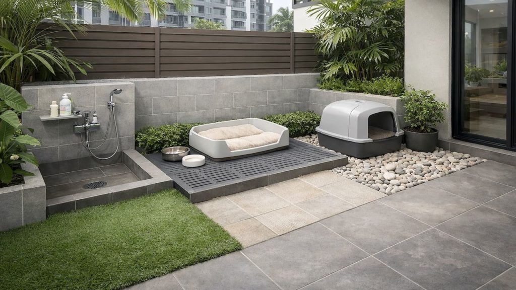 Dog-friendly garden design: 5 tips【Easy-clean corner with less odor and mud】