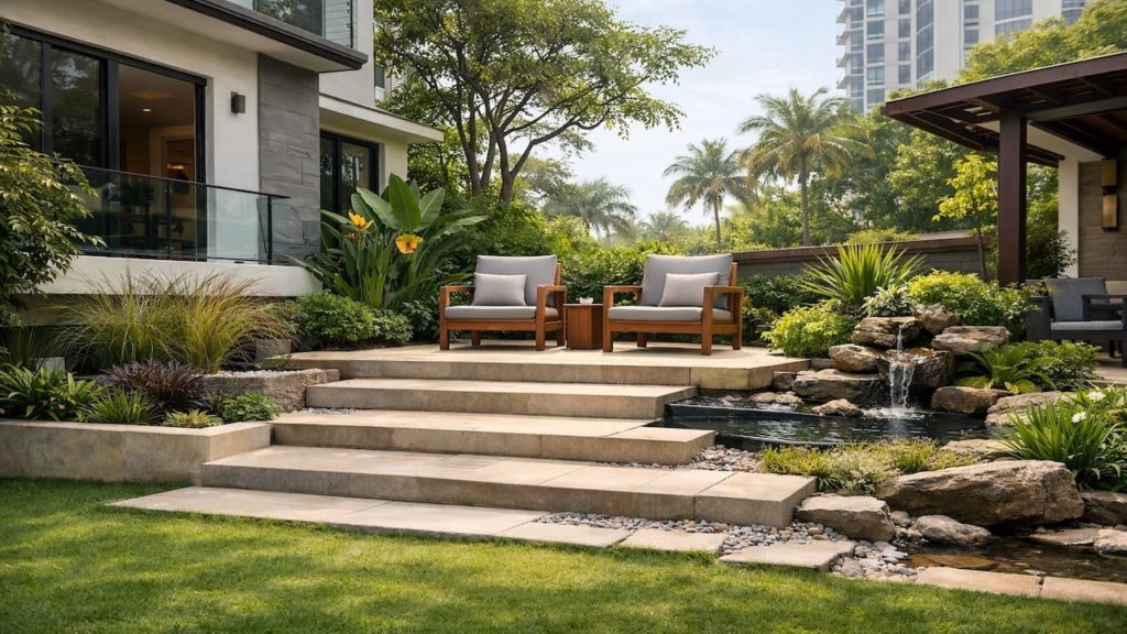 Seating-led garden design: 5 steps【Place chairs where breeze flows naturally】