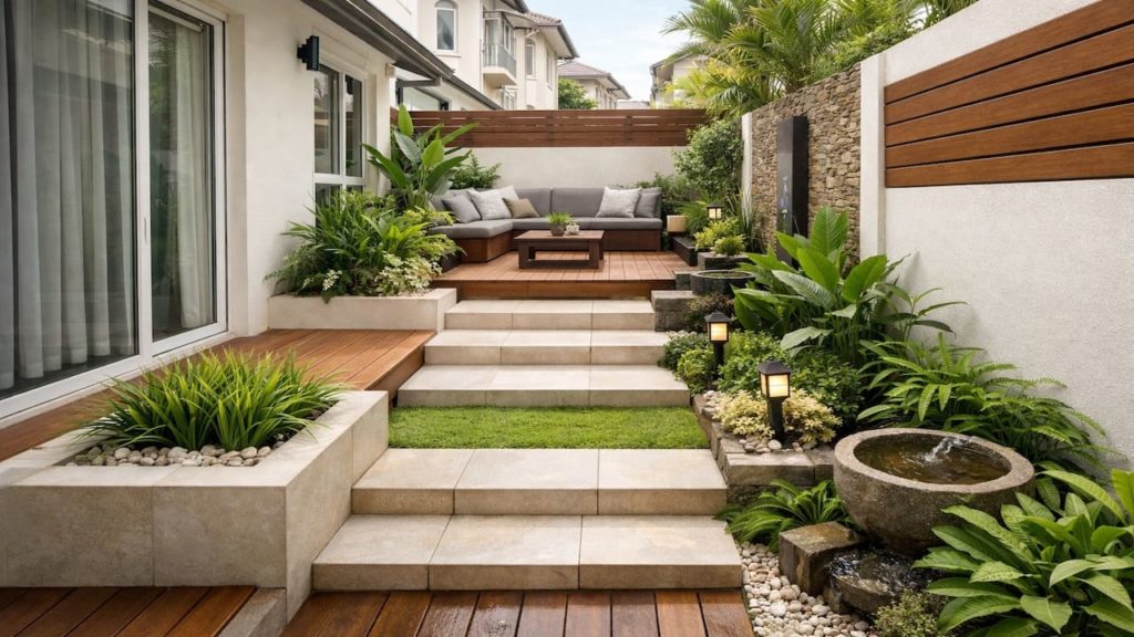 Terrace-home garden design: 5 steps【Narrow yards made comfortable and brighter】
