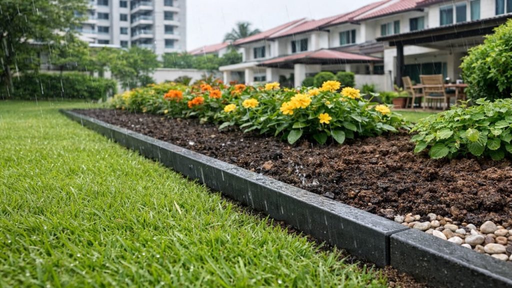 Garden edging that stays straight: 5 steps【Stop soil mixing and messy borders in rain】