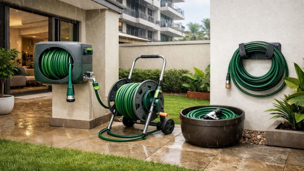 Garden hose storage that stays neat: 5 tips【No tangles even after sudden rain showers】