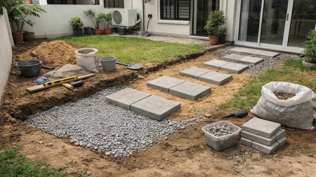 Budget garden paving plan: 5 steps【Spend on base quality, not fancy finishes】