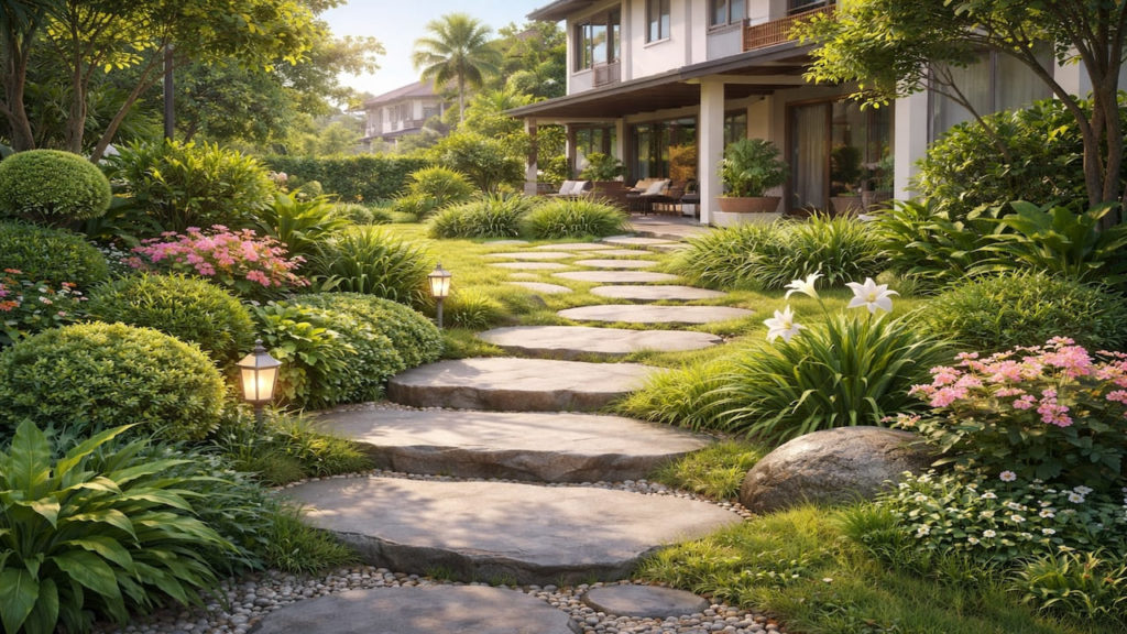 Paving ideas for a garden path: 5 steps【Make flow feel natural and easy to follow】