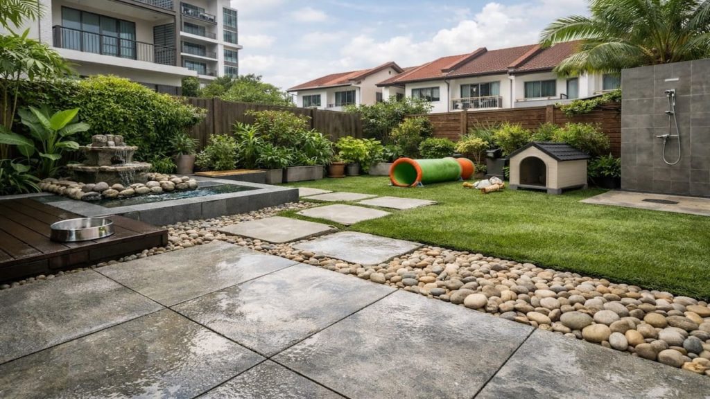 Pet-friendly garden paving: 5 tips【Less mud tracking and faster rinse cleanup】