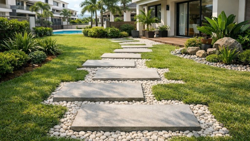 Garden paving with stepping stones: 5 steps【Guide feet while saving budget & space】