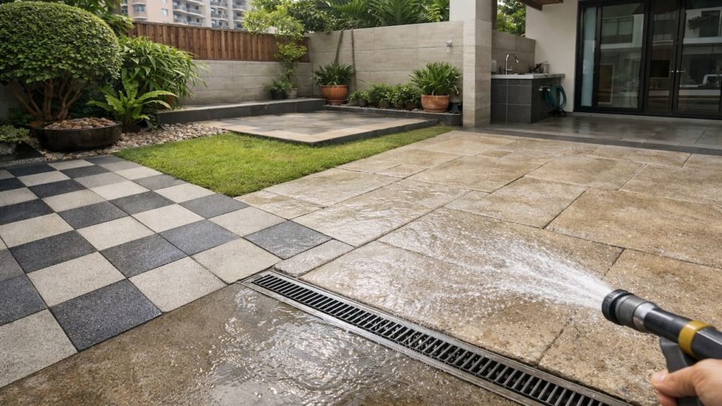 Garden surfaces made to rinse: 5 checks【Build for easy washing without slippery film】