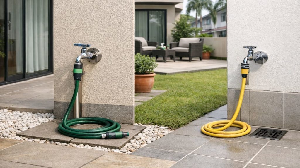 Garden taps placed for daily use: 5 checks【Short hose fewer puddles and less clutter】