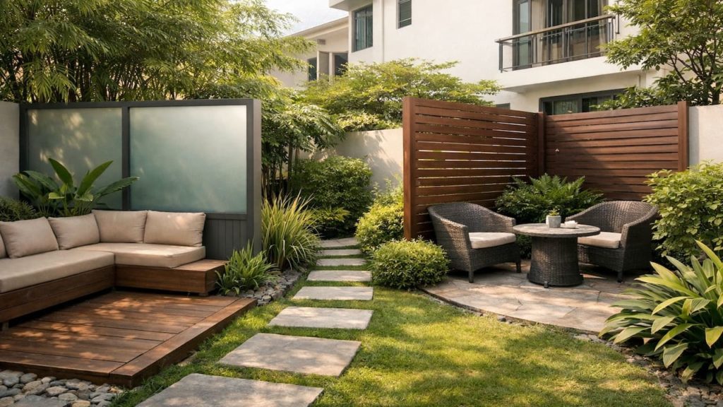 Design privacy corners: 5 checks【Block sightlines without crowding paths】