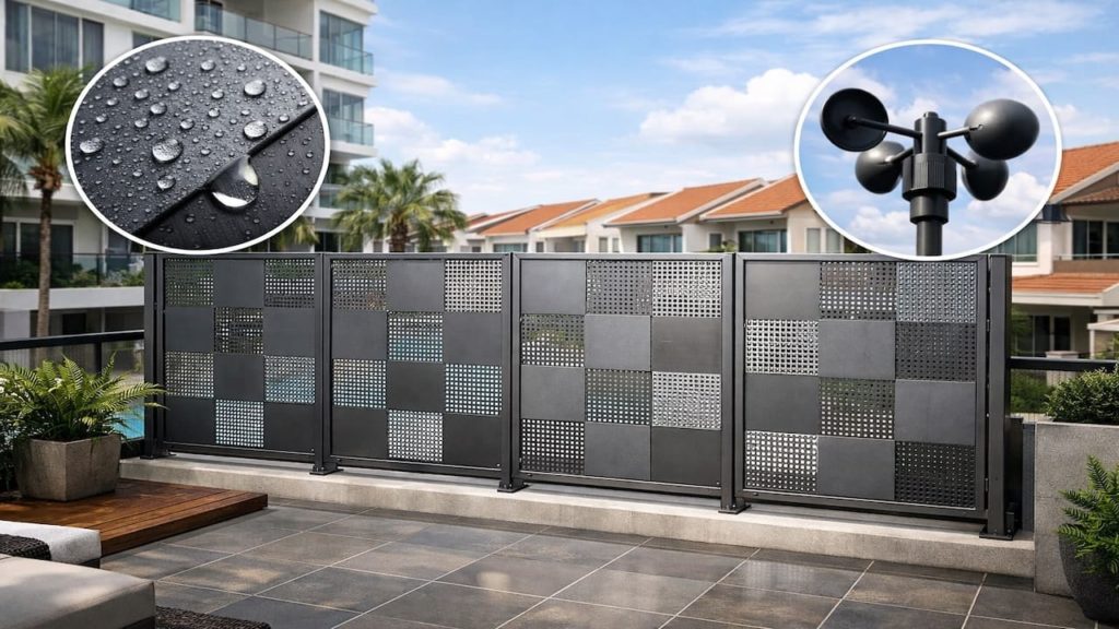 Metal privacy screens: 5 checks【Rust protection and wind load matter most】