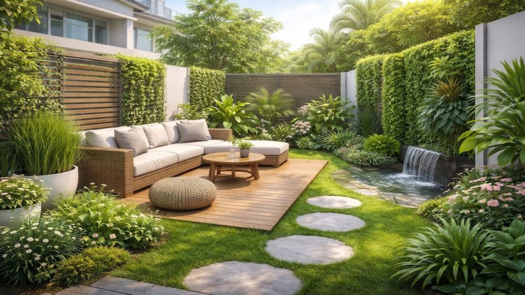 Privacy for small gardens: 5 steps【Create cover and keep space open】