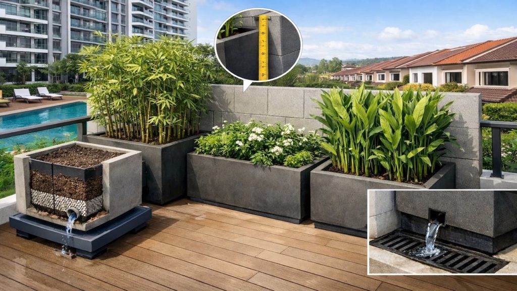 Planter privacy walls: 5 checks【Pot weight, height, and drainage control】