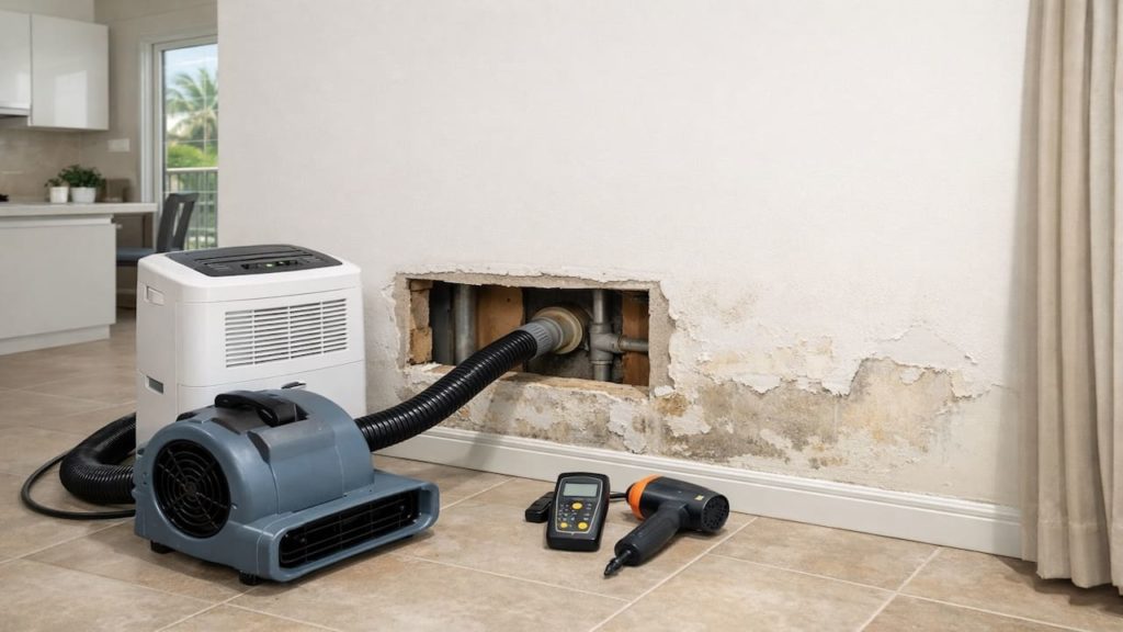 Repair damp wall paint: 5 steps【Dry the source, not the surface】