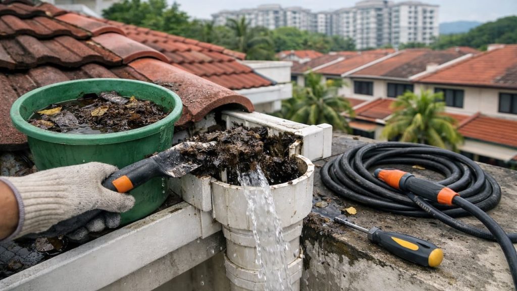 Repair downpipe block: 5 steps【Clear safely before rainy season】