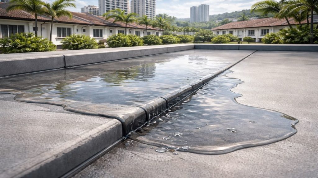 Repair flat roof ponding: 5 signs【Standing water that finds seams】
