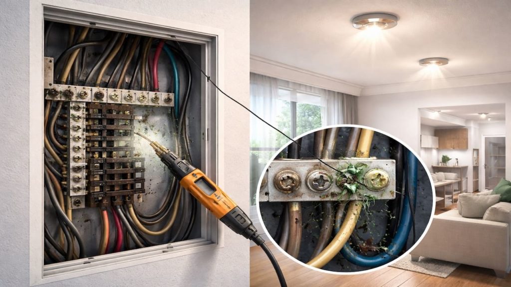 Repair flickering lights: 5 checks【Loose neutral and humid corrosion】