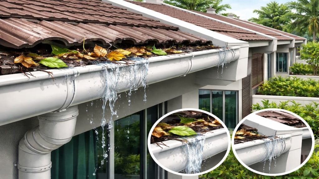 Repair gutter overflow: 5 checks【Stop backflow near fascia edges】