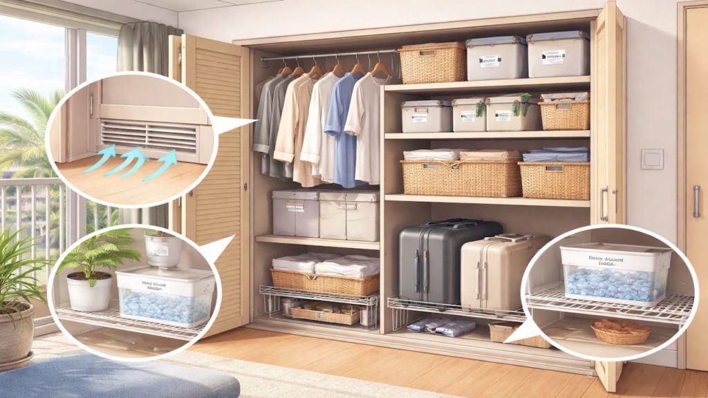 Repair musty closet: 5 fixes【Airflow gaps and dry storage habits】