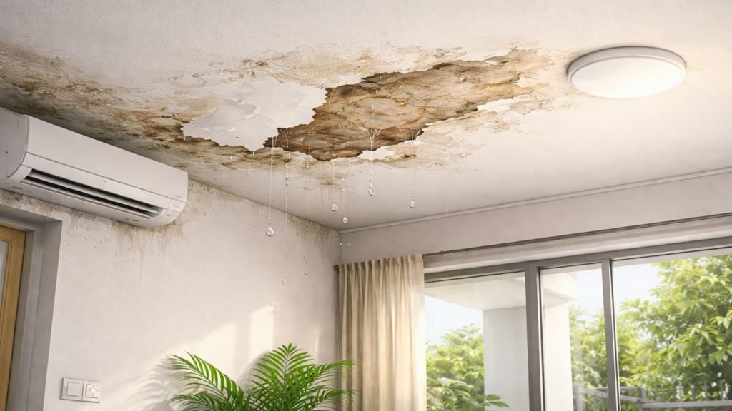 Repair peeling ceiling: 5 reasons【Hidden damp and poor ventilation】