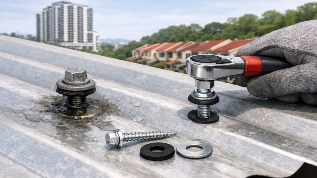 Repair roof screw leak: 5 fixes【Replace washers before tightening】