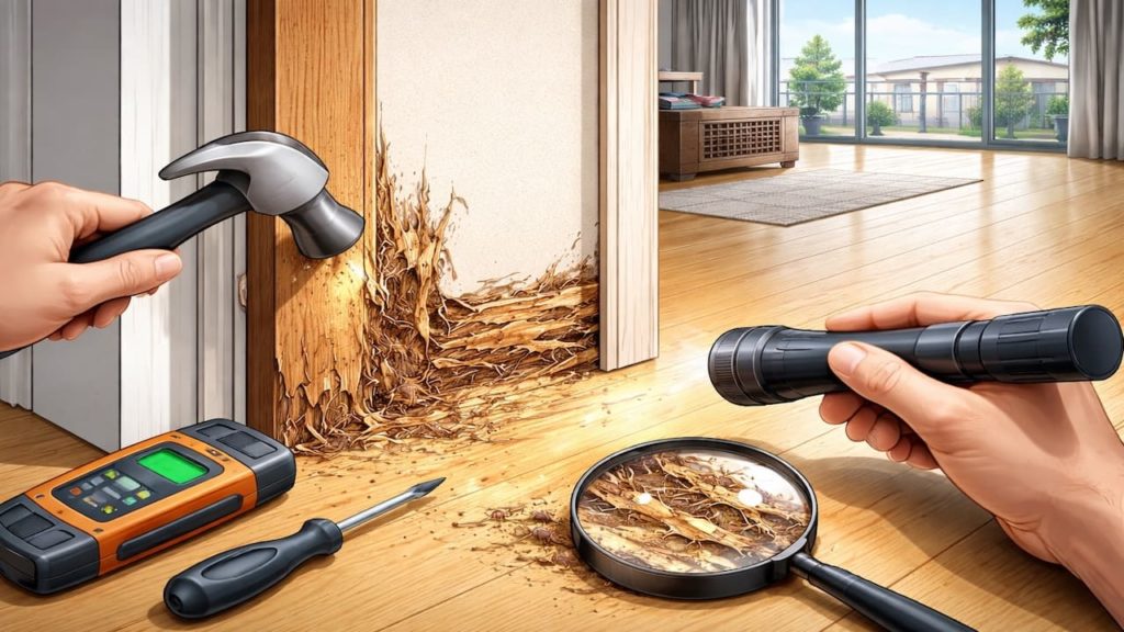 Repair termite damage: 5 checks【Tap tests and edge rot clues】