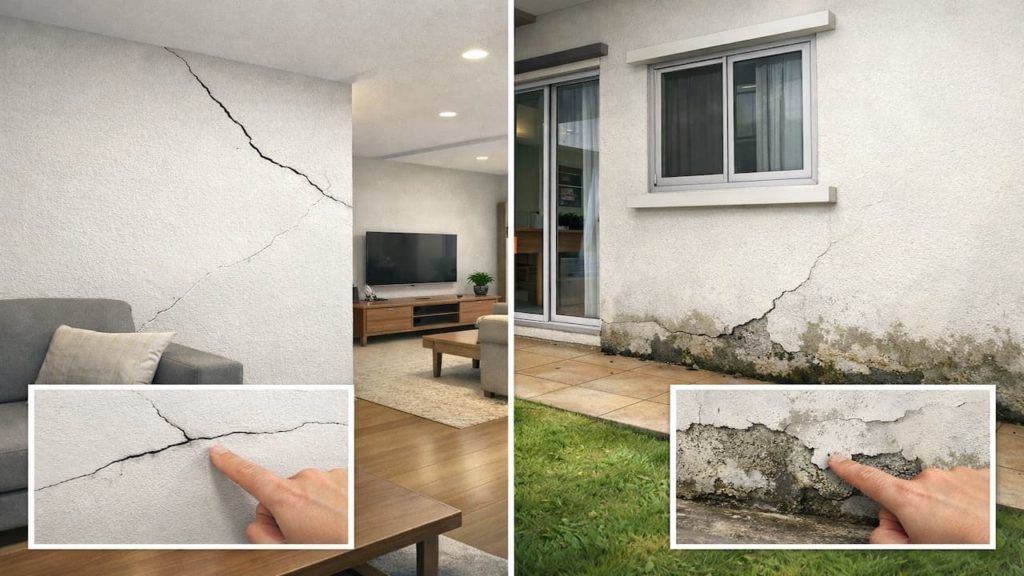 Repair wall cracks: 5 checks【Settle vs moisture damage in houses】