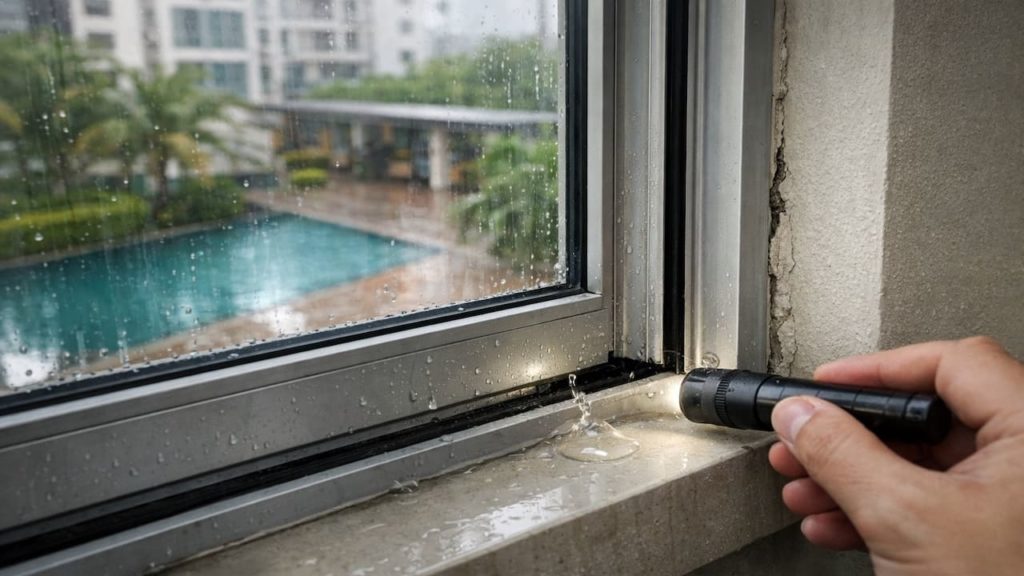 Repair window leaks: 5 checks【Frame gaps after heavy rain】