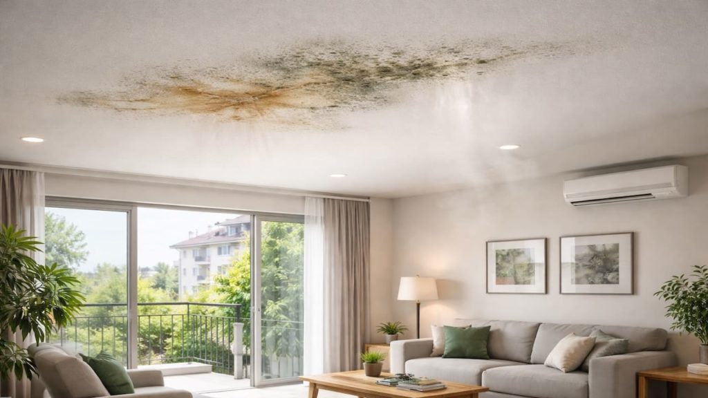 Roof leak musty smell: 5 signs【Mold starts before you see drips】
