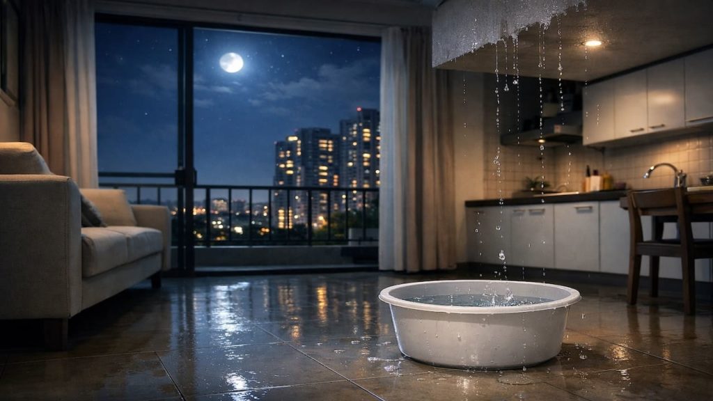 Roof leak at night: 5 checks【Why it drips after dark in Malaysia】