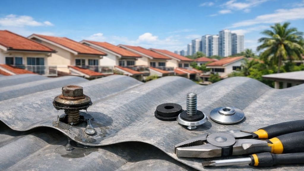 Roof leak from roof screw: 5 checks【Replace washers not just tighten】