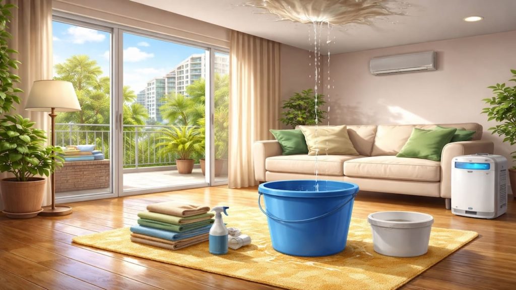 Roof leak stopgap bucket: 5 tips【Protect floors and reduce humidity fast】