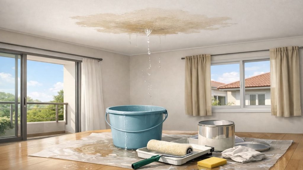 Roof leak wet ceiling paint: 5 checks【Blisters point to trapped moisture】