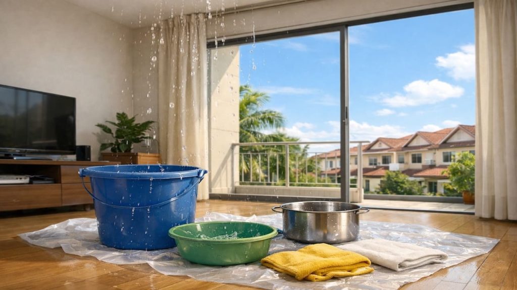 Roof leak in wet season: 5 tips【Reduce damage while waiting for repairs】