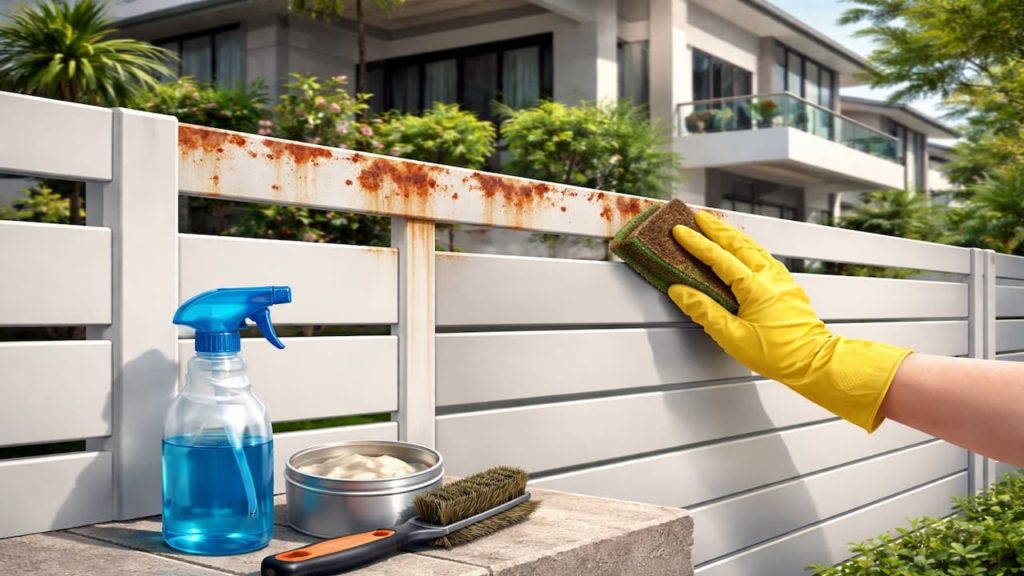 Rust spots on privacy metal: 5 steps【Treat early before it spreads wider】