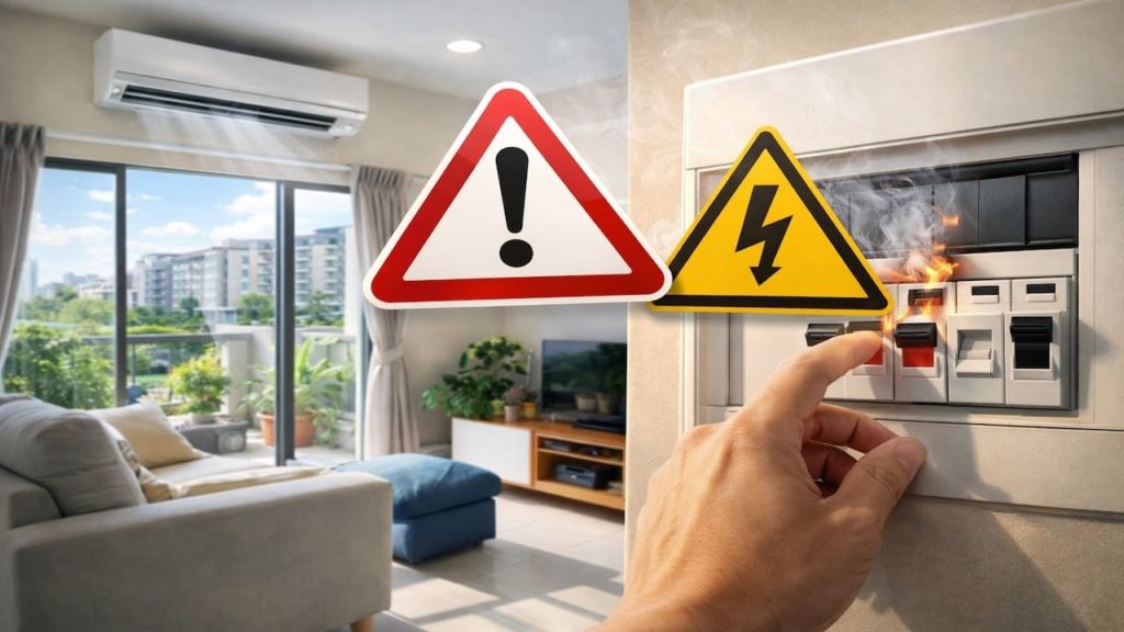 Aircond trips the breaker: 5 warnings【Safety steps before anything else】