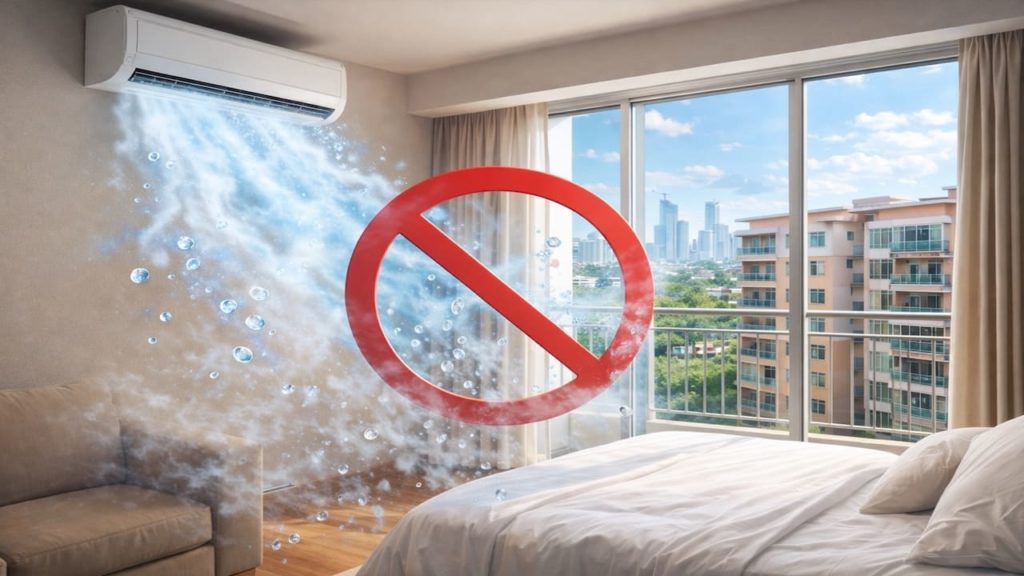 Aircond makes room humid: 5 causes【Stop cold air with trapped moisture】