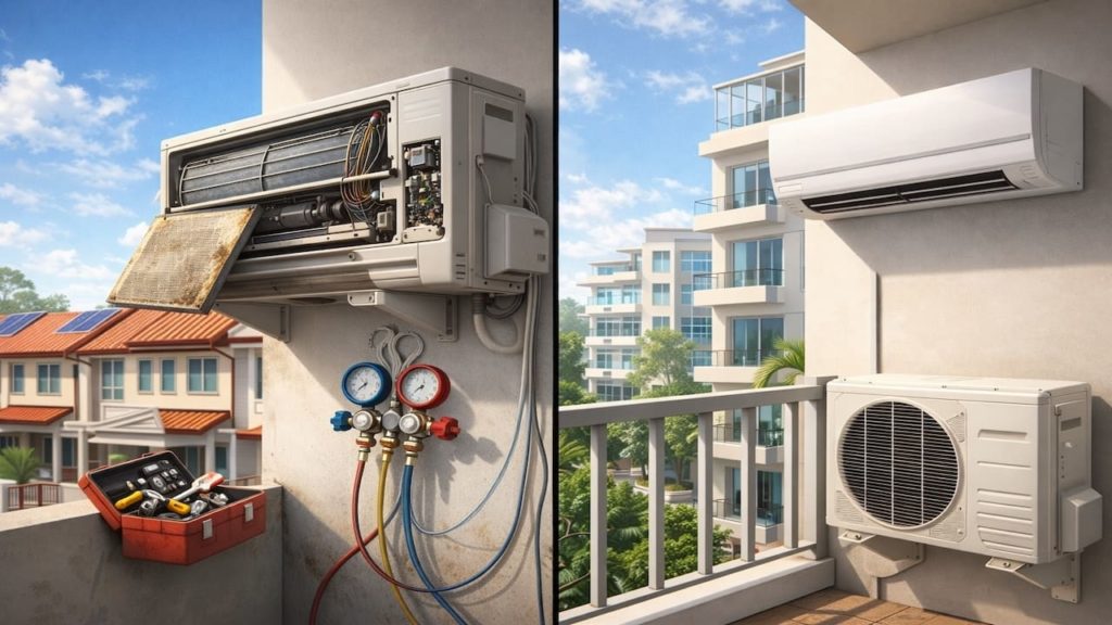 Aircond repair vs replace: 5 questions【Decide with simple cost logic】