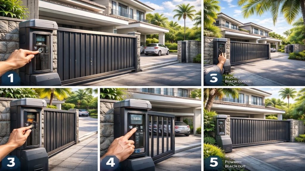 Autogate after blackout: 5 steps【Manual release, re-lock, & recalibration】