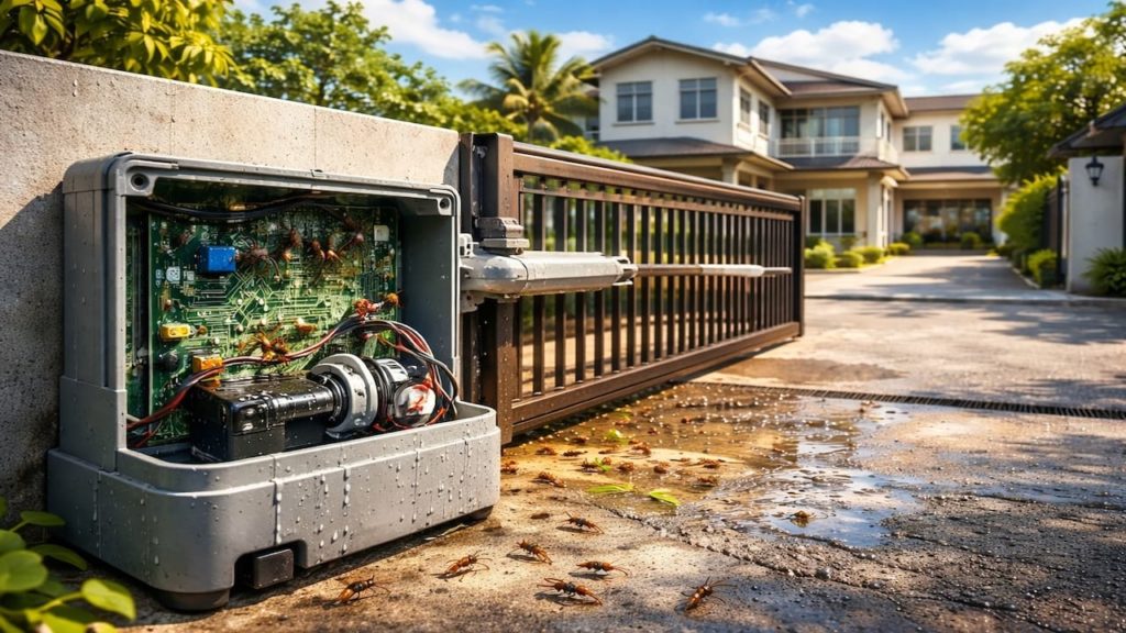 Autogate fails randomly: 5 signs【Moisture, ants, & loose terminals in Malaysia】