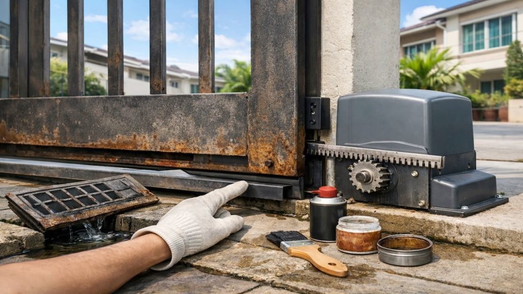 Autogate rust near motor: 5 checks【Drainage, seal gaps, & corrosion prevention】