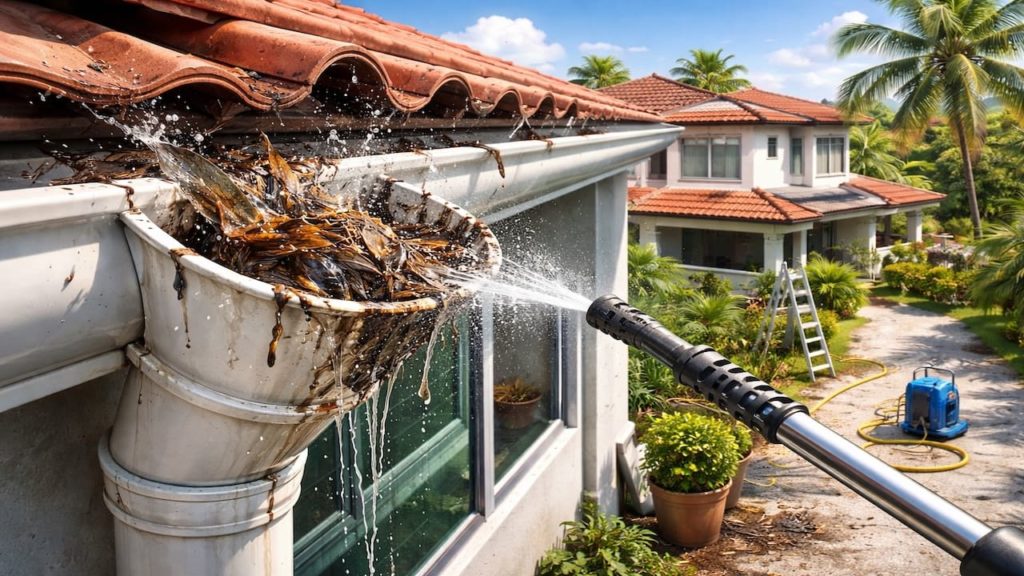 Gutter downpipe blocked: 5 checks【Clear drainage without risky climbing】