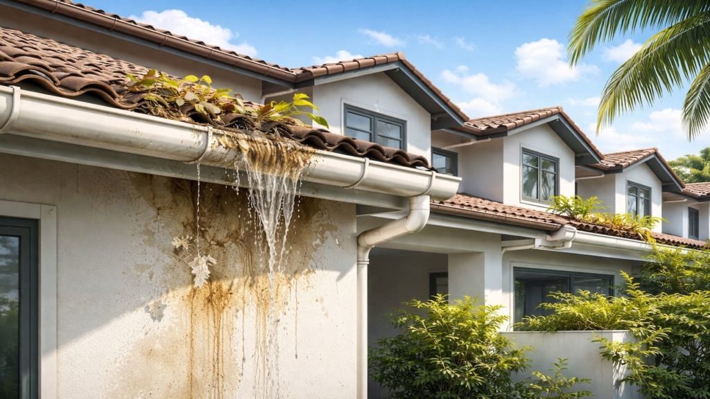 Gutter overflow stains paint: 5 checks【Prevent peeling walls and damp patches】