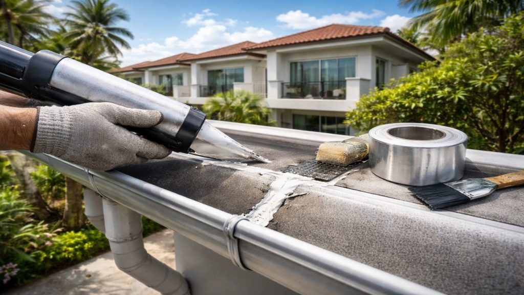 Gutter sealant repair: 5 steps【Patch leaks for the next rainy week】