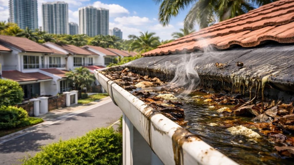 Gutter smells bad: 5 reasons【Stagnant water and hidden debris traps】