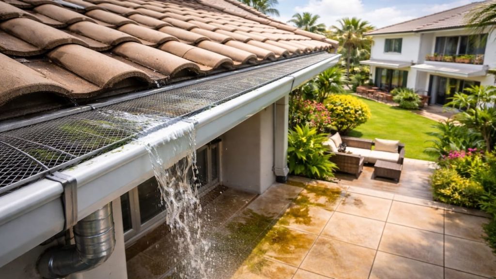 Gutter overflow on tiles: 5 fixes【Stop slippery algae and splash marks】